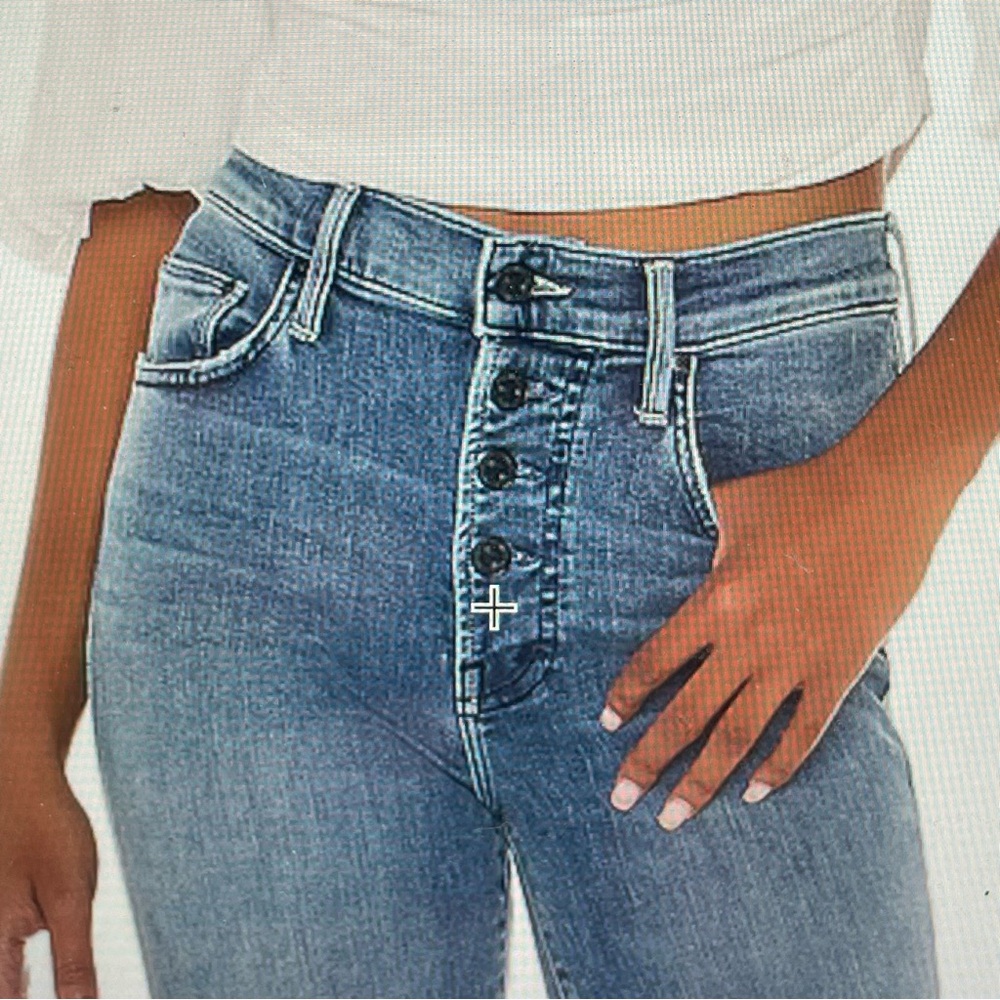 MOTHER Jeans size 24 The Pixie Insider Ankle The Group Bathing Wash Button Fly - Picture 2 of 16